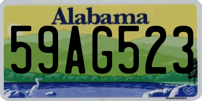 AL license plate 59AG523