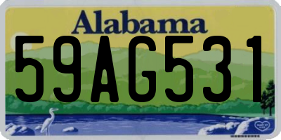 AL license plate 59AG531