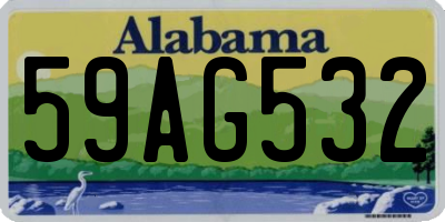 AL license plate 59AG532