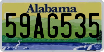 AL license plate 59AG535