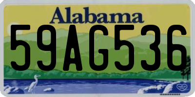 AL license plate 59AG536