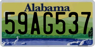 AL license plate 59AG537