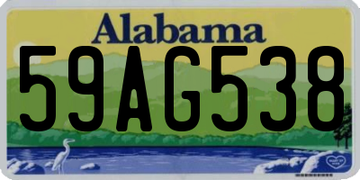 AL license plate 59AG538