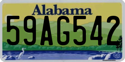 AL license plate 59AG542