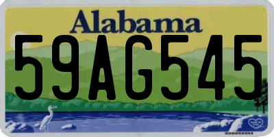 AL license plate 59AG545