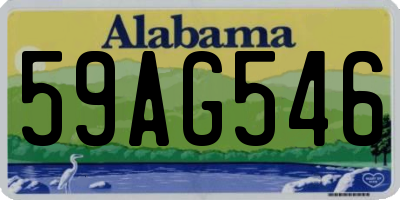 AL license plate 59AG546