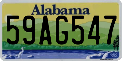 AL license plate 59AG547