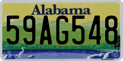 AL license plate 59AG548