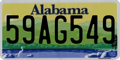 AL license plate 59AG549