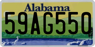 AL license plate 59AG550
