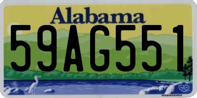 AL license plate 59AG551