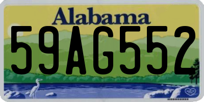 AL license plate 59AG552