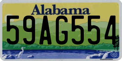 AL license plate 59AG554