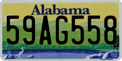 AL license plate 59AG558