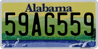 AL license plate 59AG559