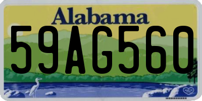 AL license plate 59AG560