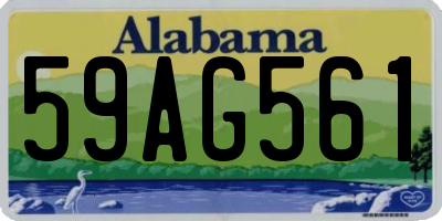 AL license plate 59AG561