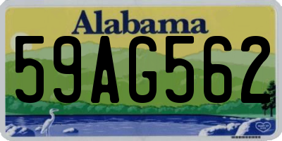 AL license plate 59AG562