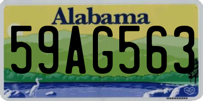AL license plate 59AG563