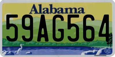 AL license plate 59AG564