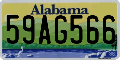 AL license plate 59AG566