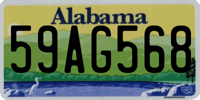 AL license plate 59AG568