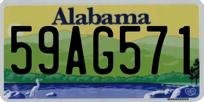 AL license plate 59AG571