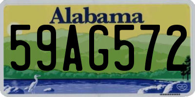 AL license plate 59AG572
