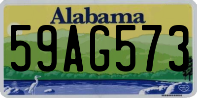 AL license plate 59AG573