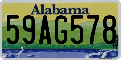 AL license plate 59AG578