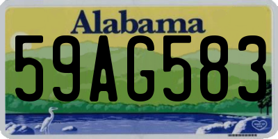 AL license plate 59AG583
