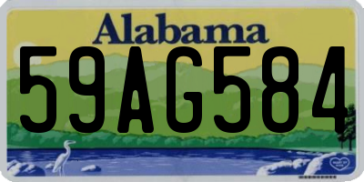 AL license plate 59AG584