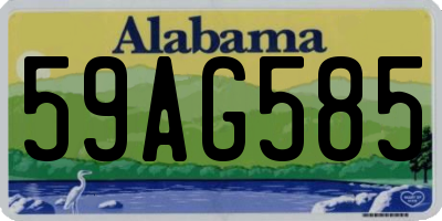 AL license plate 59AG585