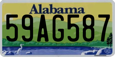 AL license plate 59AG587