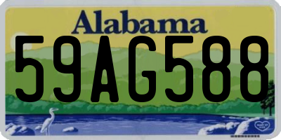 AL license plate 59AG588