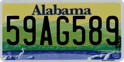 AL license plate 59AG589