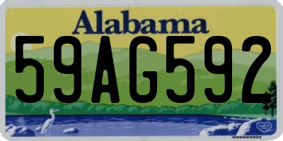 AL license plate 59AG592