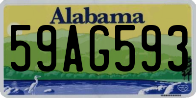 AL license plate 59AG593