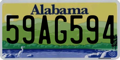 AL license plate 59AG594