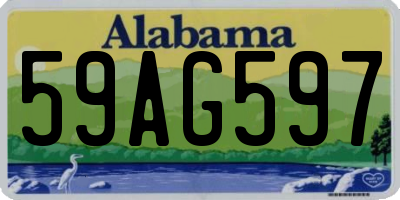 AL license plate 59AG597