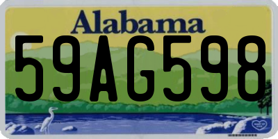 AL license plate 59AG598