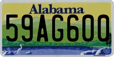 AL license plate 59AG600
