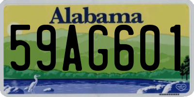 AL license plate 59AG601