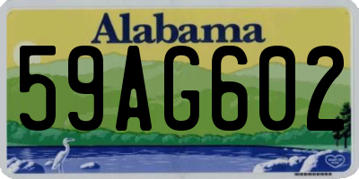 AL license plate 59AG602