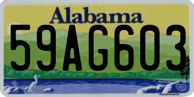 AL license plate 59AG603