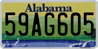 AL license plate 59AG605