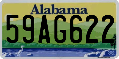 AL license plate 59AG622