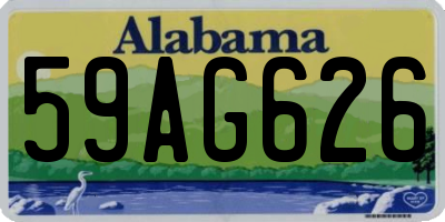 AL license plate 59AG626