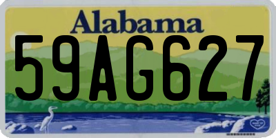 AL license plate 59AG627