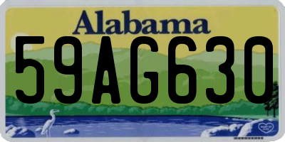 AL license plate 59AG630